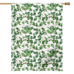 Watercolor Ivy Leaf Pattern Print House Flag