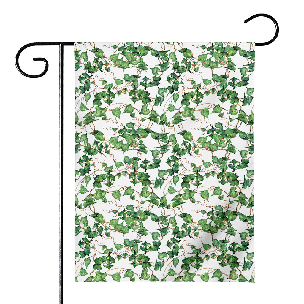 Watercolor Ivy Leaf Pattern Print House Flag