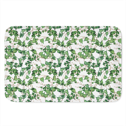 Watercolor Ivy Leaf Pattern Print Indoor Door Mat