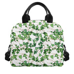 Watercolor Ivy Leaf Pattern Print Insulated Lunch Bag