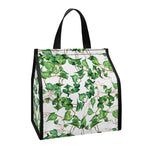 Watercolor Ivy Leaf Pattern Print Insulated Lunch Tote