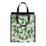 Watercolor Ivy Leaf Pattern Print Insulated Lunch Tote