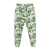 Watercolor Ivy Leaf Pattern Print Jogger Pants