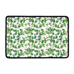 Watercolor Ivy Leaf Pattern Print Kitchen Mat
