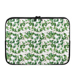 Watercolor Ivy Leaf Pattern Print Laptop Sleeve