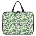 Watercolor Ivy Leaf Pattern Print Laptop Sleeve With Handle