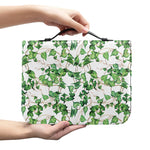 Watercolor Ivy Leaf Pattern Print Leather Bible Cover