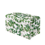Watercolor Ivy Leaf Pattern Print Leather Tissue Box Cover