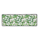 Watercolor Ivy Leaf Pattern Print Long Kitchen Mat