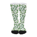 Watercolor Ivy Leaf Pattern Print Long Socks