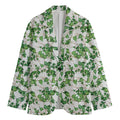 Watercolor Ivy Leaf Pattern Print Men's Blazer