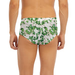Watercolor Ivy Leaf Pattern Print Men's Briefs