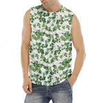 Watercolor Ivy Leaf Pattern Print Men's Fitness Tank Top