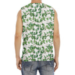 Watercolor Ivy Leaf Pattern Print Men's Fitness Tank Top