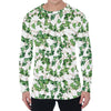 Watercolor Ivy Leaf Pattern Print Men's Long Sleeve T-Shirt