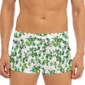 Watercolor Ivy Leaf Pattern Print Men's Short Boxer Briefs