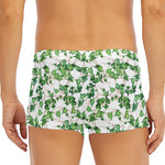 Watercolor Ivy Leaf Pattern Print Men's Short Boxer Briefs