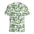 Watercolor Ivy Leaf Pattern Print Men's Athletic T-Shirt