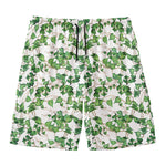 Watercolor Ivy Leaf Pattern Print Men's Swim Trunks