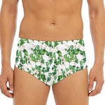 Watercolor Ivy Leaf Pattern Print Men's Triangle Swim Briefs