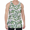 Watercolor Ivy Leaf Pattern Print Men's Velvet Tank Top