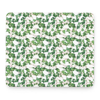 Watercolor Ivy Leaf Pattern Print Mouse Pad