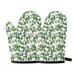 Watercolor Ivy Leaf Pattern Print Oven Mitts