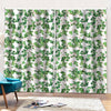 Watercolor Ivy Leaf Pattern Print Pencil Pleat Curtains