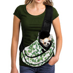 Watercolor Ivy Leaf Pattern Print Pet Sling Carrier