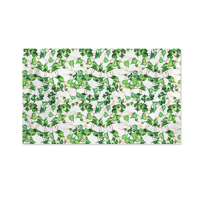 Watercolor Ivy Leaf Pattern Print Polyester Flag