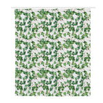 Watercolor Ivy Leaf Pattern Print Polyester Shower Curtain
