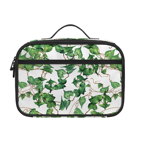 Watercolor Ivy Leaf Pattern Print Portable Lunch Bag