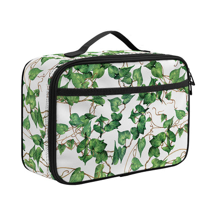 Watercolor Ivy Leaf Pattern Print Portable Lunch Bag