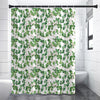 Watercolor Ivy Leaf Pattern Print Premium Shower Curtain