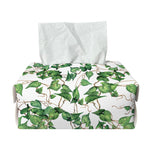 Watercolor Ivy Leaf Pattern Print Rectangle Tissue Box Cover