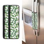Watercolor Ivy Leaf Pattern Print Refrigerator Handle Covers