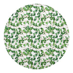Watercolor Ivy Leaf Pattern Print Round Blanket