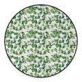 Watercolor Ivy Leaf Pattern Print Round Floor Mat