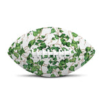 Watercolor Ivy Leaf Pattern Print Rugby Ball