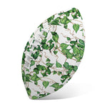 Watercolor Ivy Leaf Pattern Print Rugby Ball