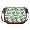Watercolor Ivy Leaf Pattern Print Saddle Bag