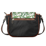 Watercolor Ivy Leaf Pattern Print Saddle Bag