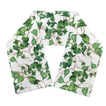 Watercolor Ivy Leaf Pattern Print Scarf