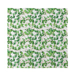Watercolor Ivy Leaf Pattern Print Silk Bandana