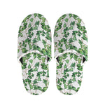 Watercolor Ivy Leaf Pattern Print Slippers