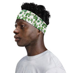 Watercolor Ivy Leaf Pattern Print Sports Headband