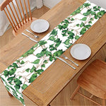 Watercolor Ivy Leaf Pattern Print Table Runner