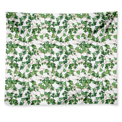 Watercolor Ivy Leaf Pattern Print Tapestry