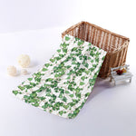 Watercolor Ivy Leaf Pattern Print Towel