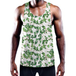 Watercolor Ivy Leaf Pattern Print Training Tank Top